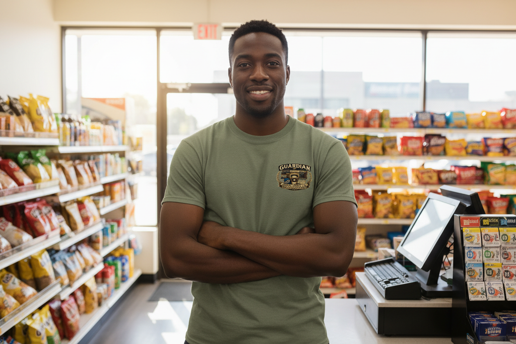 Military Green - Black Man Clerk Model